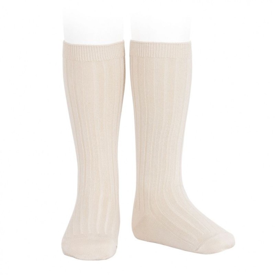 Accessories condor | Condor Knee Socks Beige Girls (2.016/2 Col.304) - Junior Steps