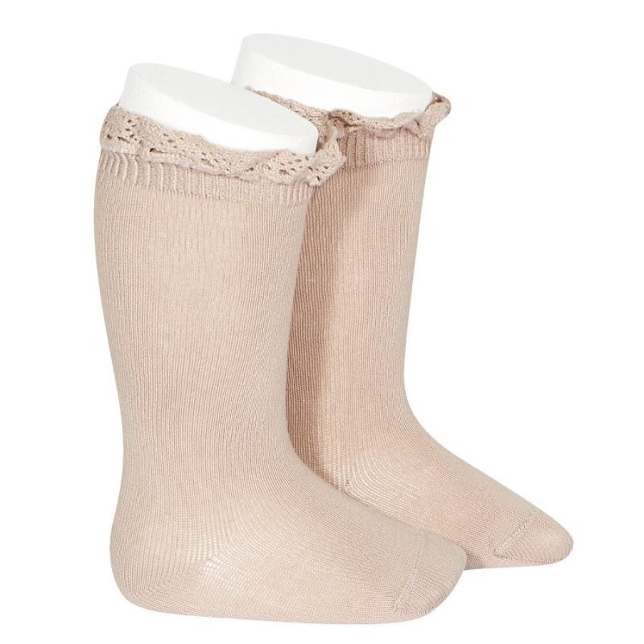 Accessories condor | Condor Knee Socks Pink Girls (2.409/2 Col. 544) - Junior Steps