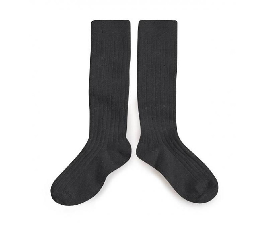 Accessories collegien | Collegien Knee Socks Anthracite (2950/C38) - Junior Steps