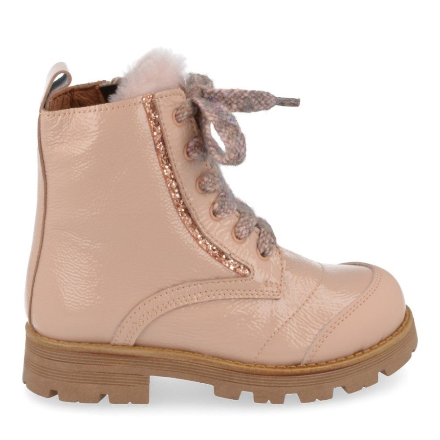 Children'S Shoes For Meisjes romagnoli | Romagnoli Lace-Up Boots Nude Girls (3790R047) - Junior Steps