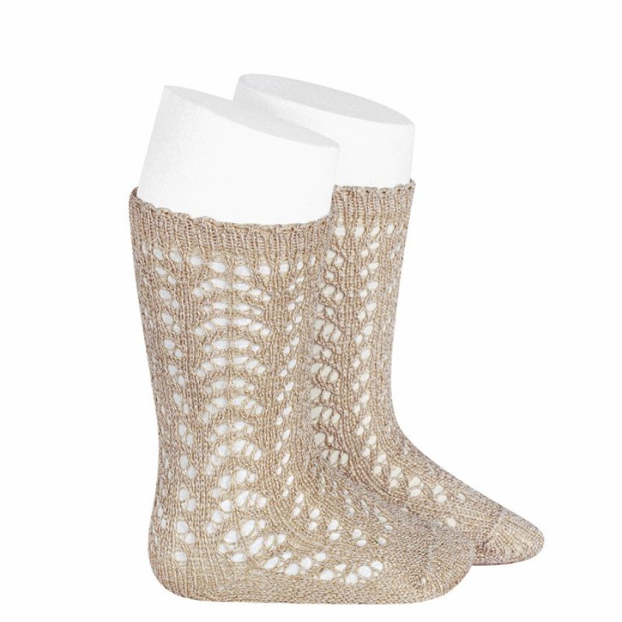 Accessories condor | Condor Knee Socks Gold Girls (2.528/2 Col.313) - Junior Steps