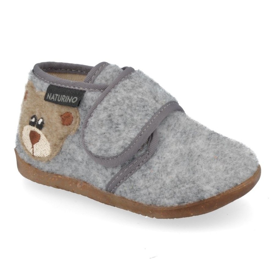 Children'S Shoes For Jongens naturino | Naturino Slippers Grey (Carillon) - Junior Steps