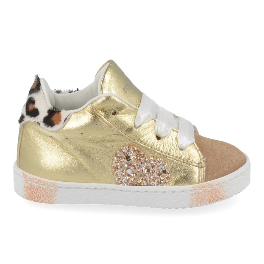 Children'S Shoes For Meisjes collonil | Rondinella Sneakers Gold Girls (4316/7L) - Junior Steps