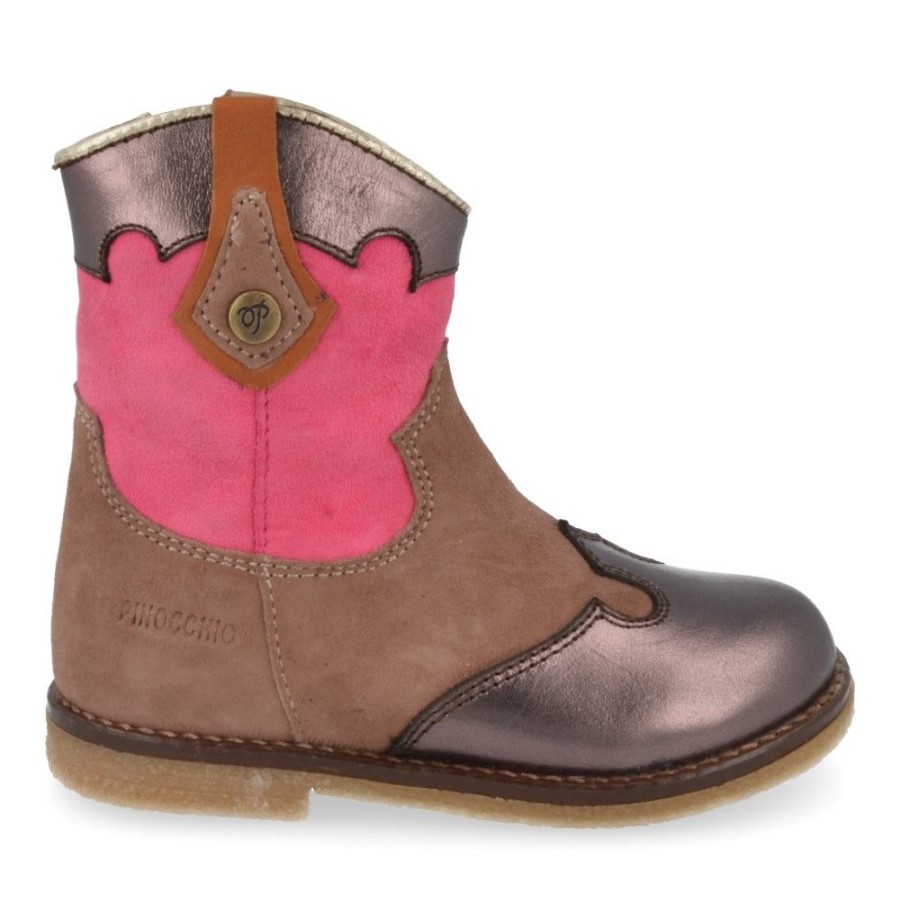 Children'S Shoes For Meisjes shoeboy | Pinocchio Short Boots Taupe Girls (P1674) - Junior Steps