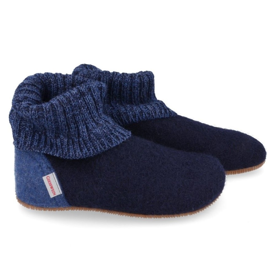 Children'S Shoes For Jongens giesswein | Giesswein Slippers Blue (49221/49230) - Junior Steps