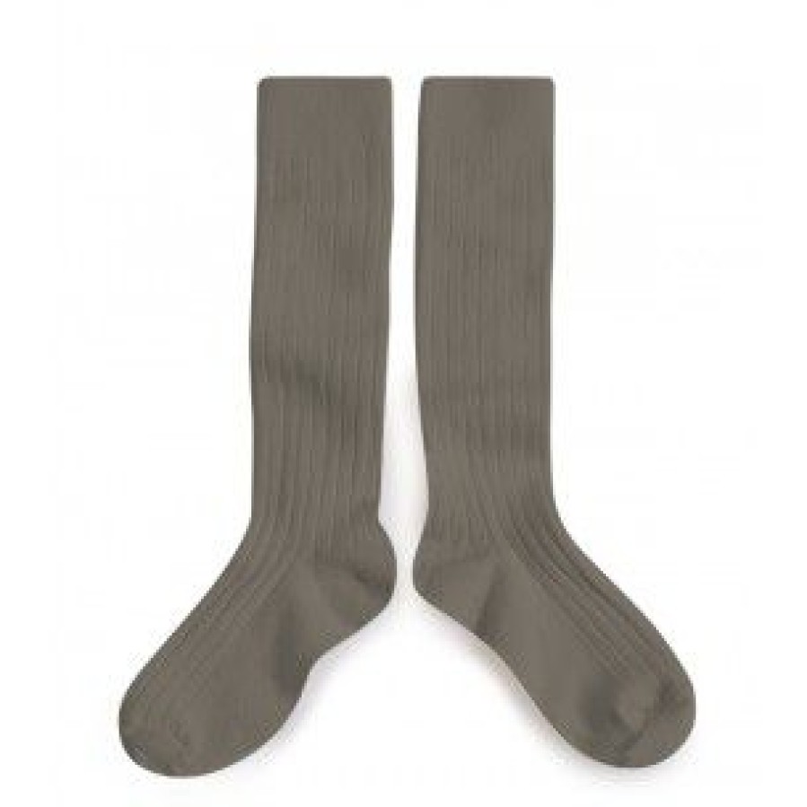 Accessories collegien | Collegien Knee Socks Khaki Girls (2950/769) - Junior Steps