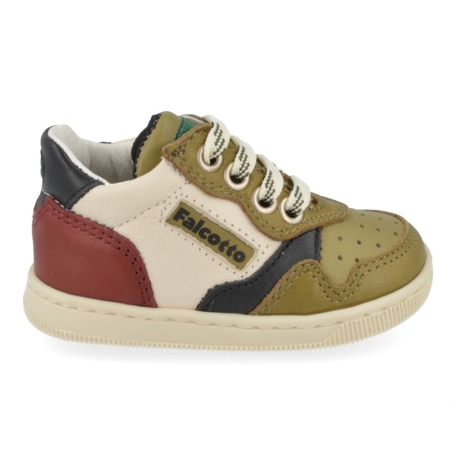 Children'S Shoes For Jongens bergstein | Falcotto Sneakers Khaki Boys (Klip) - Junior Steps