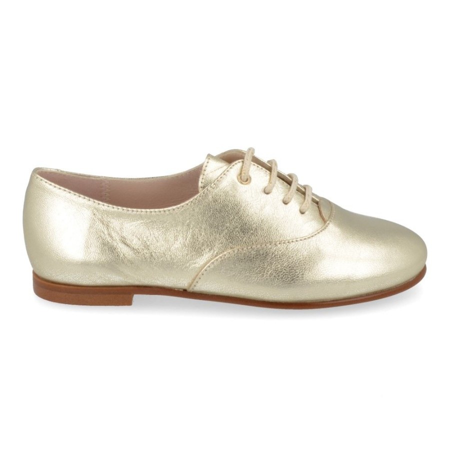 Children'S Shoes For Meisjes condor | Beberlis Lace Shoe Gold Girls (23055) - Junior Steps