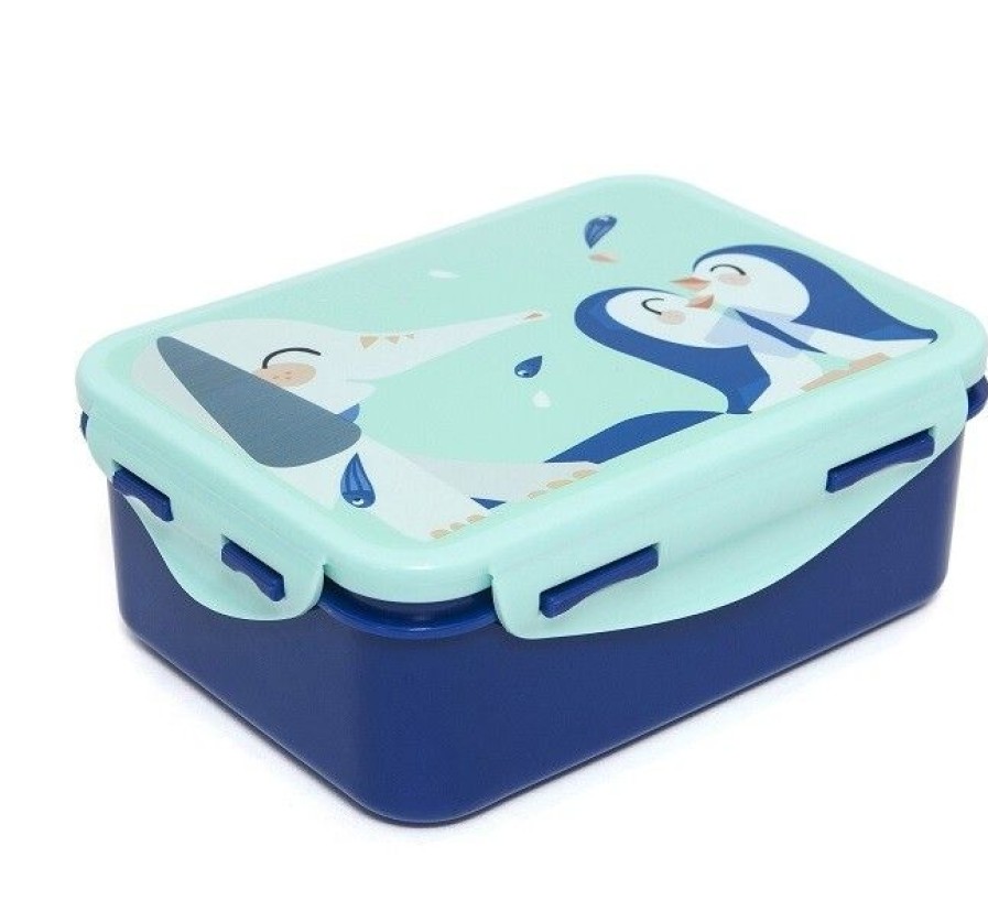 Accessories petit monHot | Petit Monkey Sandwich Box Blue Boys (Lb30) - Junior Steps