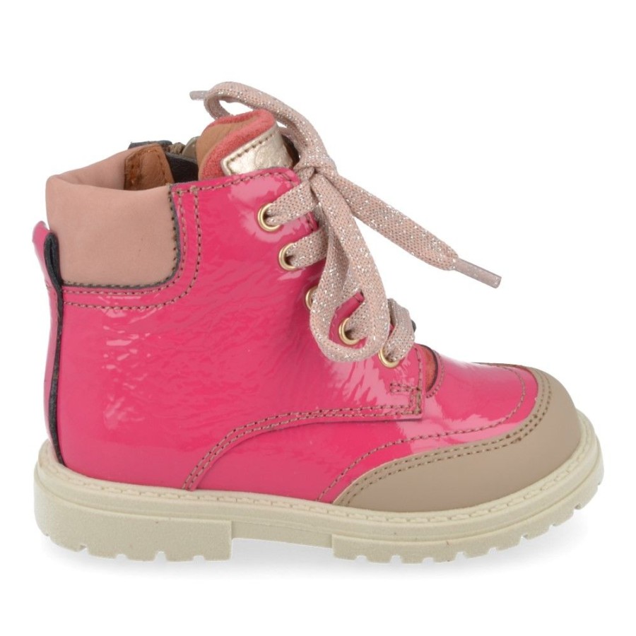 Children'S Shoes For Meisjes romagnoli | Romagnoli Lace-Up Boots Fuchia Girls (3150R517) - Junior Steps