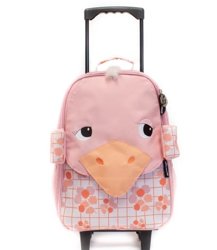 Bags Les déglingos | Les Deglingos Travel Trolley Pink Girls (31429) - Junior Steps