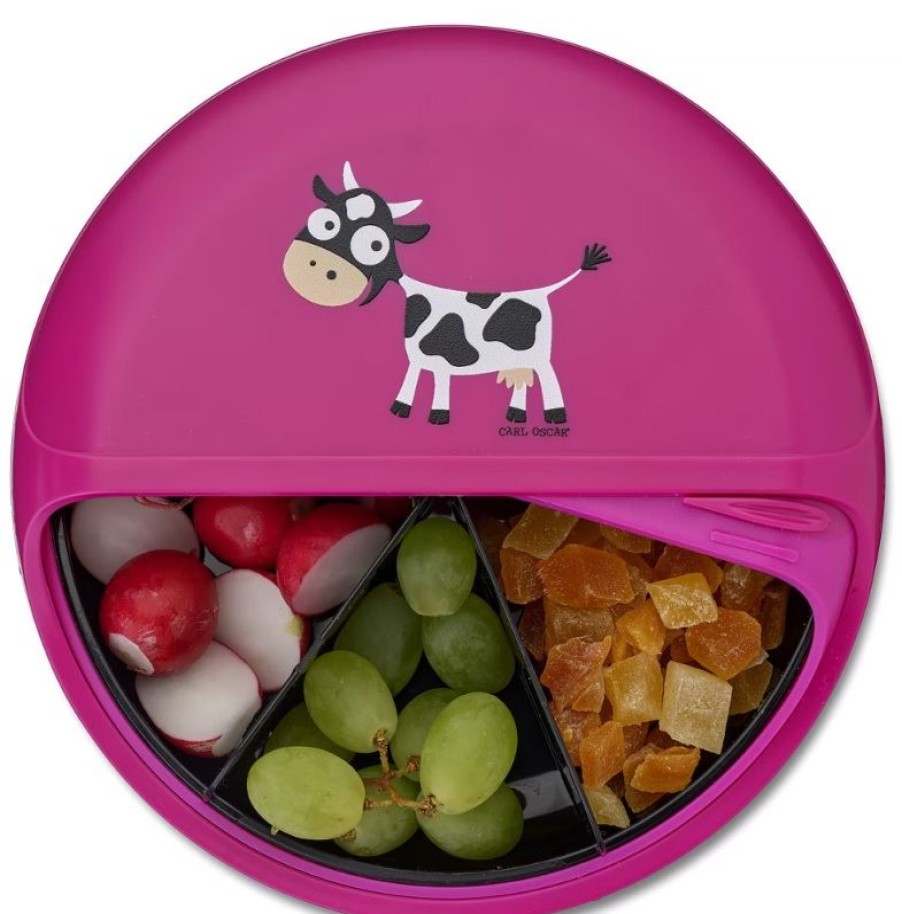 Accessories carl oscar | Carl Oscar Sandwich Box Fuchia (Bento Disc Kids) - Junior Steps