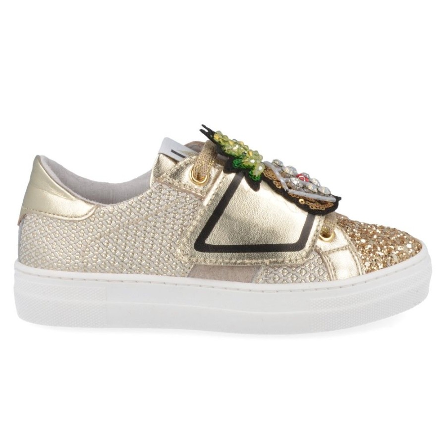 Children'S Shoes For Meisjes indifferent | Indifferent Sneakers Gold Girls (E18/013A) - Junior Steps