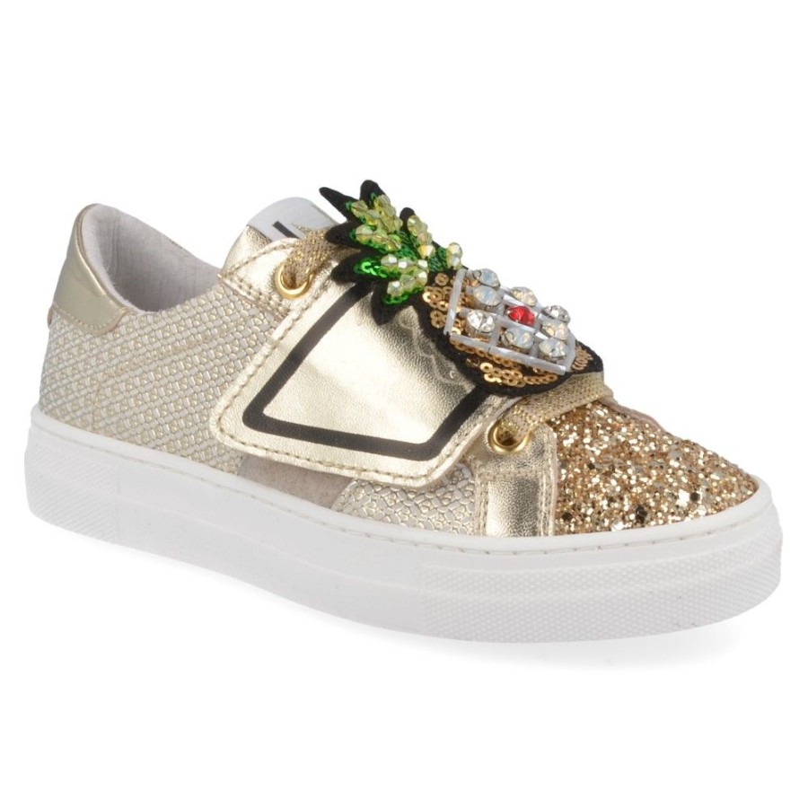 Children'S Shoes For Meisjes indifferent | Indifferent Sneakers Gold Girls (E18/013A) - Junior Steps