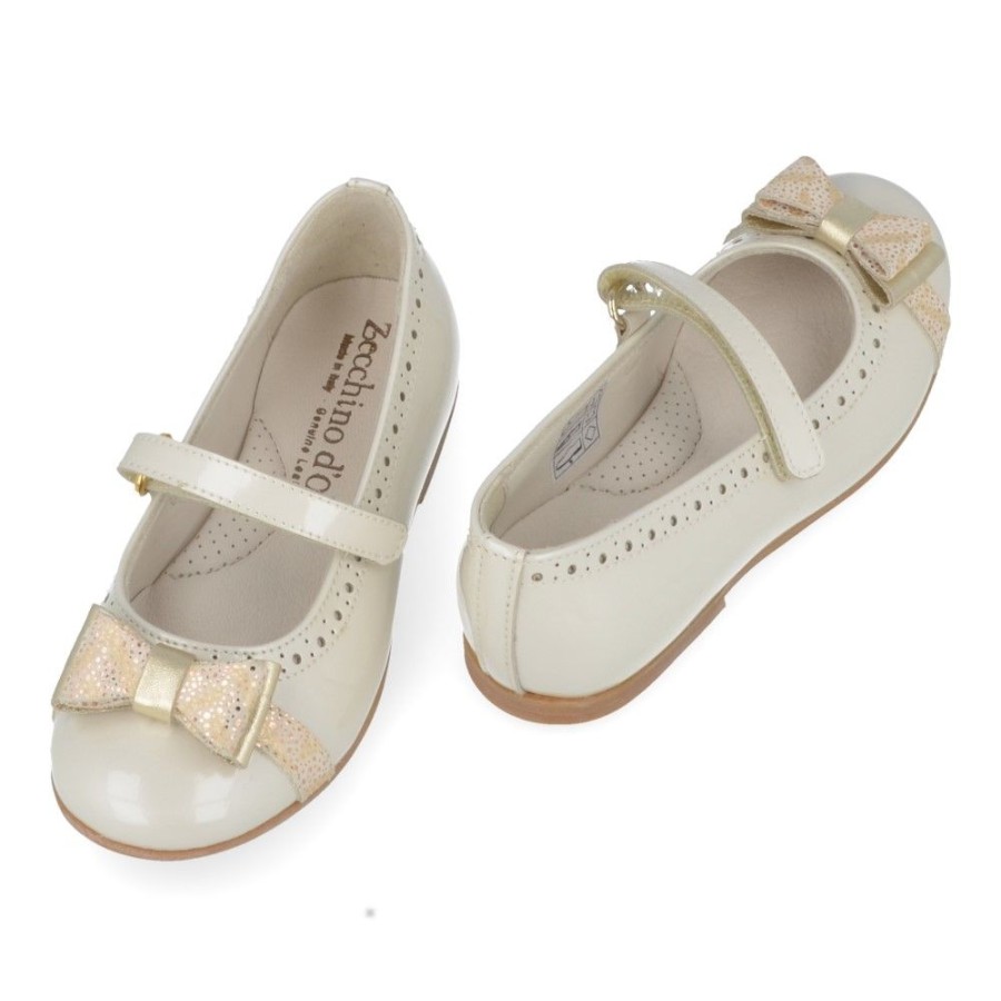 Children'S Shoes For Meisjes zecchino d'oro | Zecchino D'Oro Ballerina Wit Girls (3149) - Junior Steps