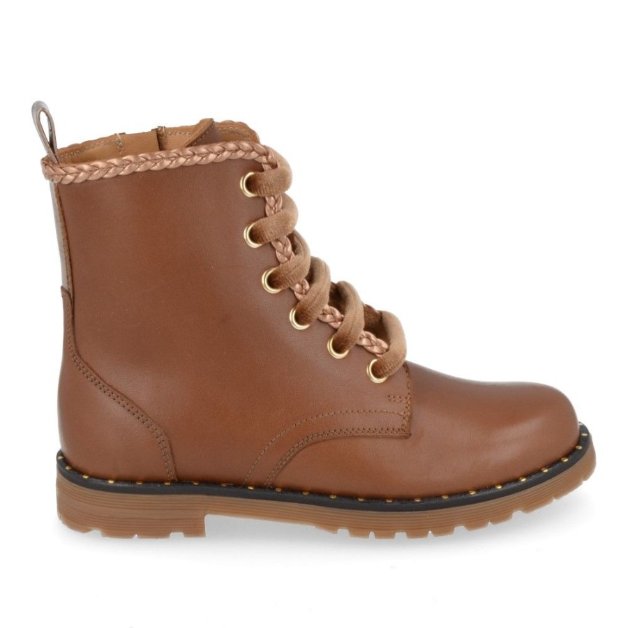 Children'S Shoes For Meisjes shoeboy | Zecchino D'Oro Lace-Up Boots Cognac Girls (3334) - Junior Steps