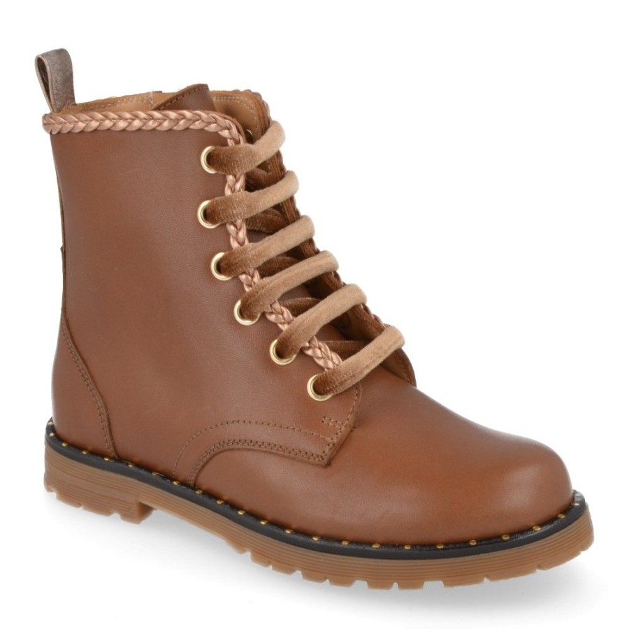 Children'S Shoes For Meisjes shoeboy | Zecchino D'Oro Lace-Up Boots Cognac Girls (3334) - Junior Steps