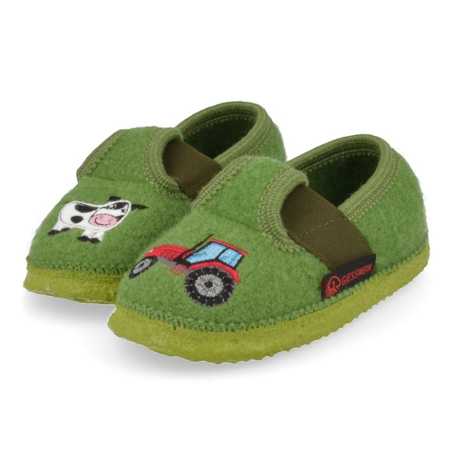 Children'S Shoes For Jongens giesswein | Giesswein Slippers Green Boys (55022) - Junior Steps