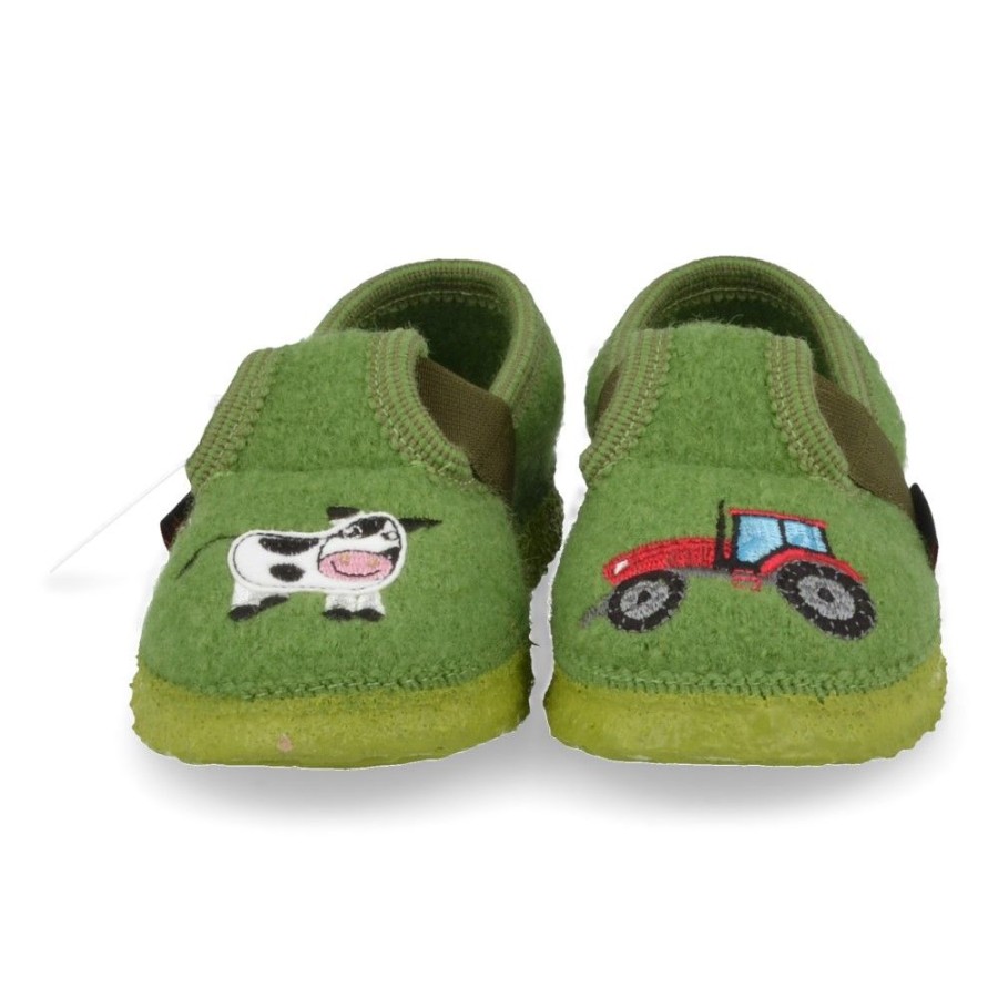 Children'S Shoes For Jongens giesswein | Giesswein Slippers Green Boys (55022) - Junior Steps