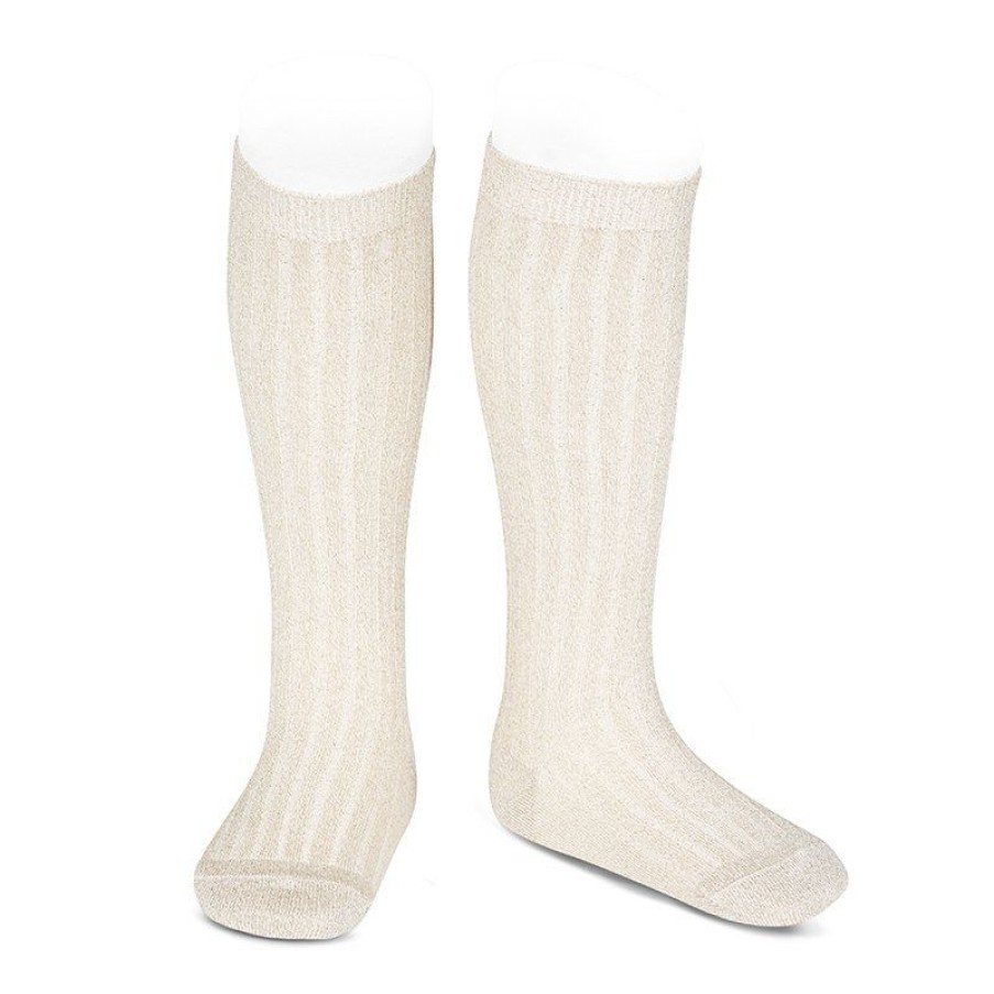 Accessories condor | Condor Knee Socks Gold Girls (3.220/2 Col. 313) - Junior Steps