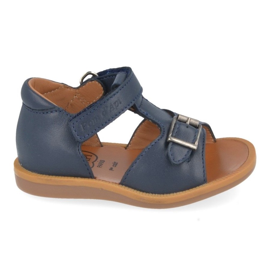 Children'S Shoes For Jongens collonil | Pom D'Api Sandals Blue Boys (Poppy Easy) - Junior Steps