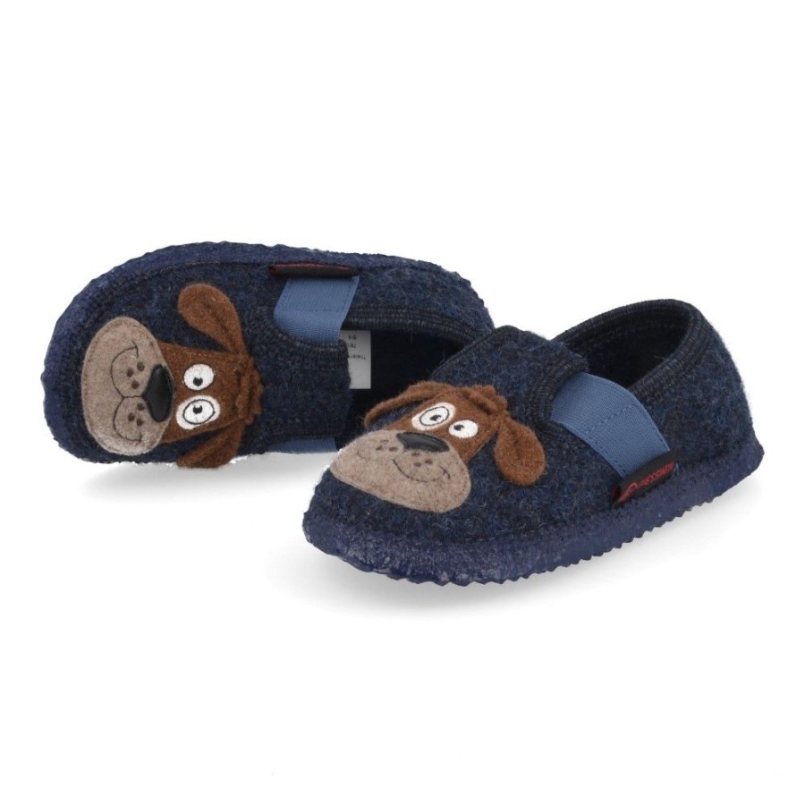 Children'S Shoes For Jongens giesswein | Giesswein Slippers Blue Boys (42046) - Junior Steps