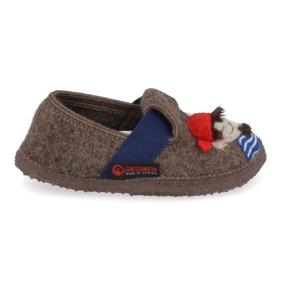 Children'S Shoes For Jongens giesswein | Giesswein Slippers Taupe Boys (55023) - Junior Steps