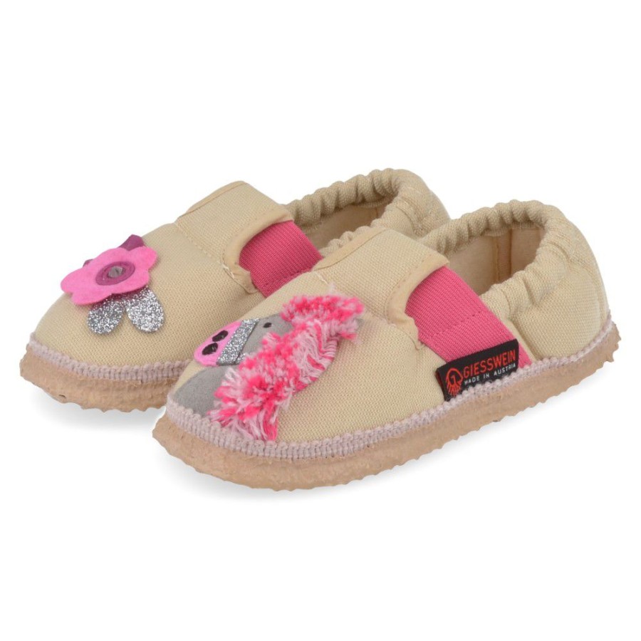 Children'S Shoes For Meisjes giesswein | Giesswein Slippers Beige Girls (71/10/52033) - Junior Steps