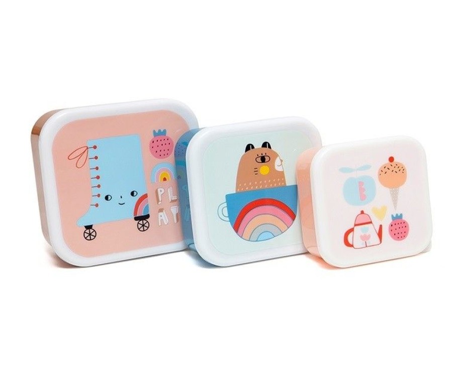 Accessories petit monHot | Petit Monkey Sandwich Box Pink (Lb25) - Junior Steps