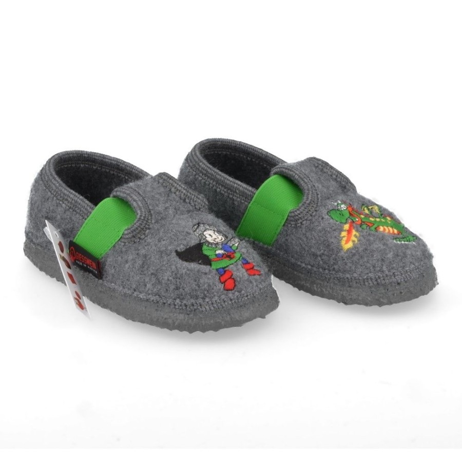 Children'S Shoes For Jongens giesswein | Giesswein Slippers Grey Boys (51018) - Junior Steps