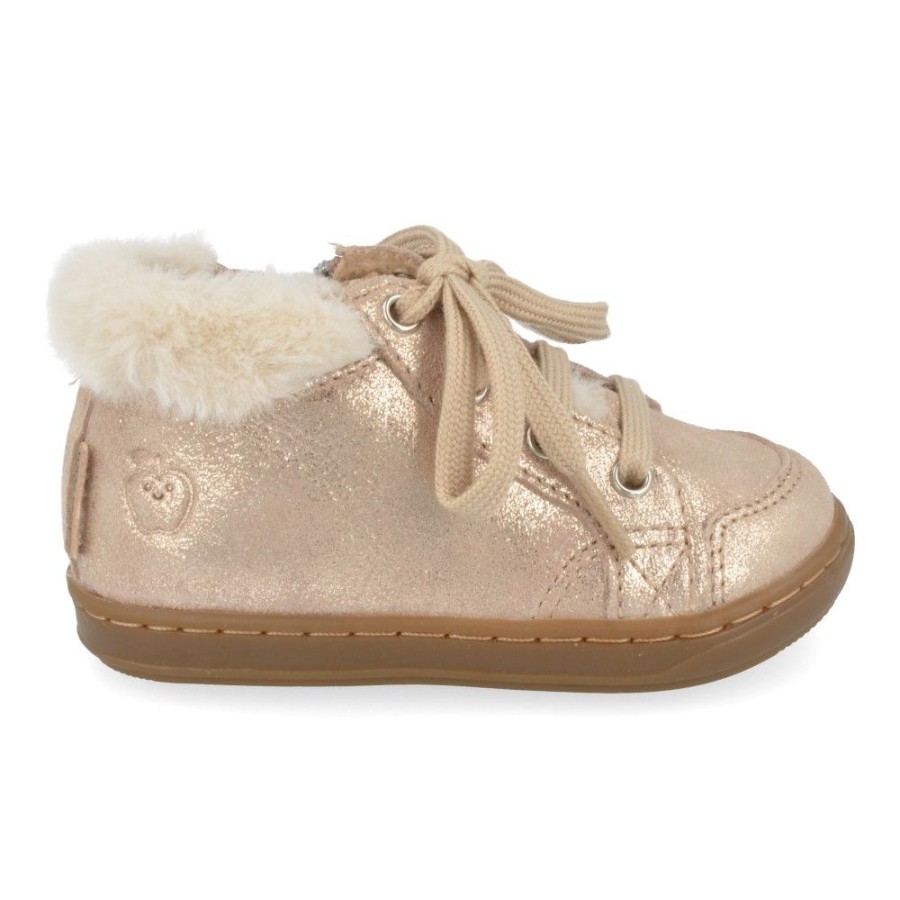 Children'S Shoes For Meisjes shoeboy | Shoo Pom Sneakers Gold Girls (Bouba Zip Hair) - Junior Steps