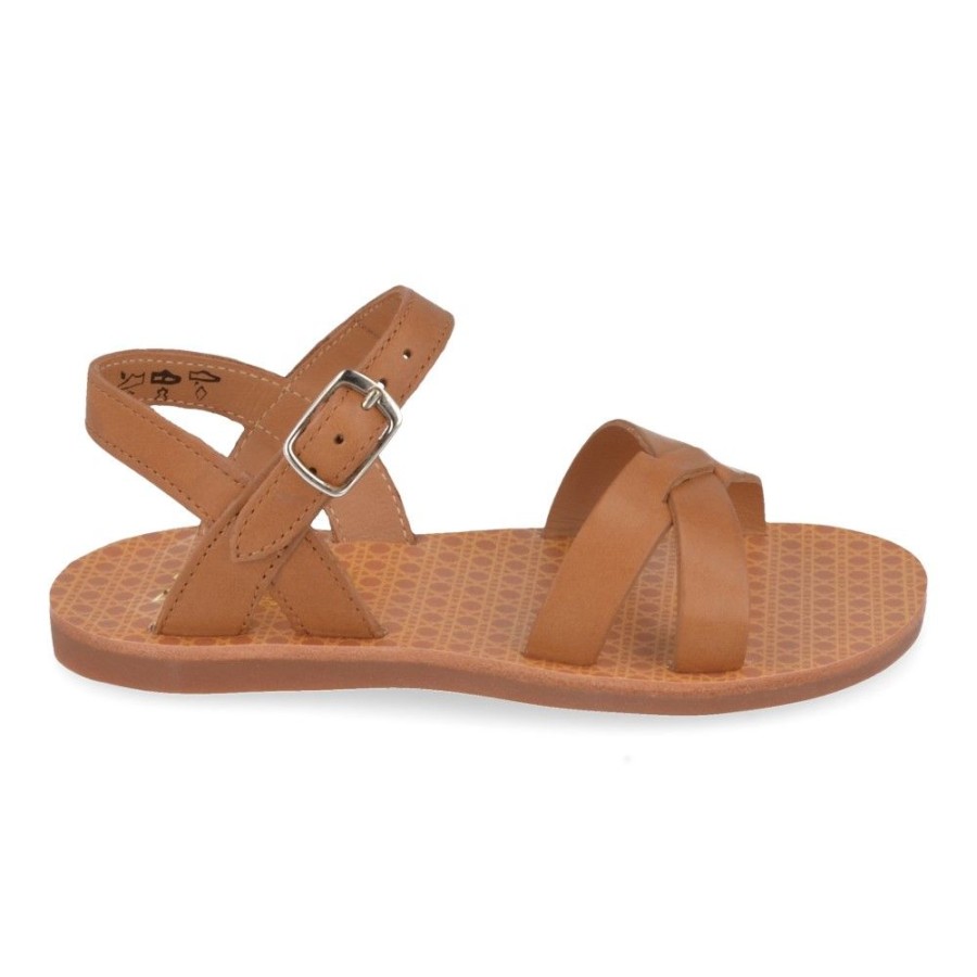 Children'S Shoes For Meisjes pom d'api | Pom D'Api Sandals Cognac Girls (Plagette Rox) - Junior Steps