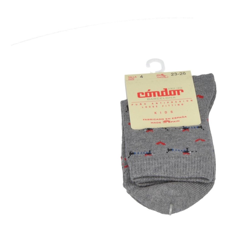 Accessories condor | Condor Socks Grey (3.883/4 Col. 230) - Junior Steps