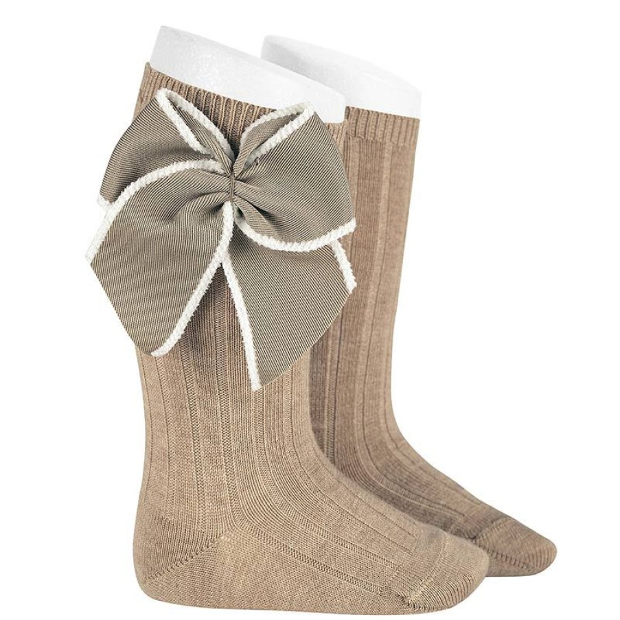 Accessories condor | Condor Knee Socks Beige Girls (2.406/2 Col 316) - Junior Steps