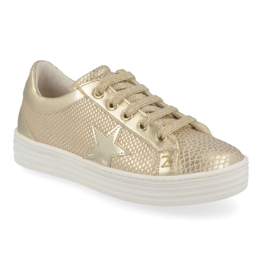 Children'S Shoes For Meisjes zecchino d'oro | Zecchino D'Oro Sneakers Gold Girls (3907) - Junior Steps