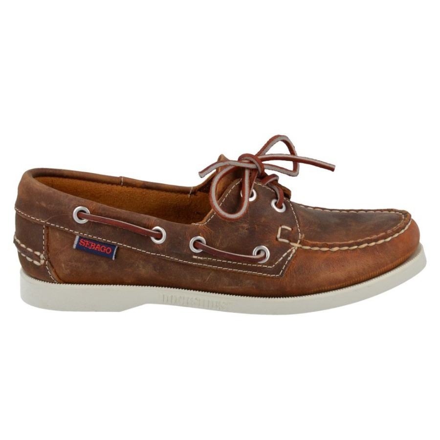 Children'S Shoes For Jongens sebago | Sebago Lace Shoe Cognac Boys (58058) - Junior Steps