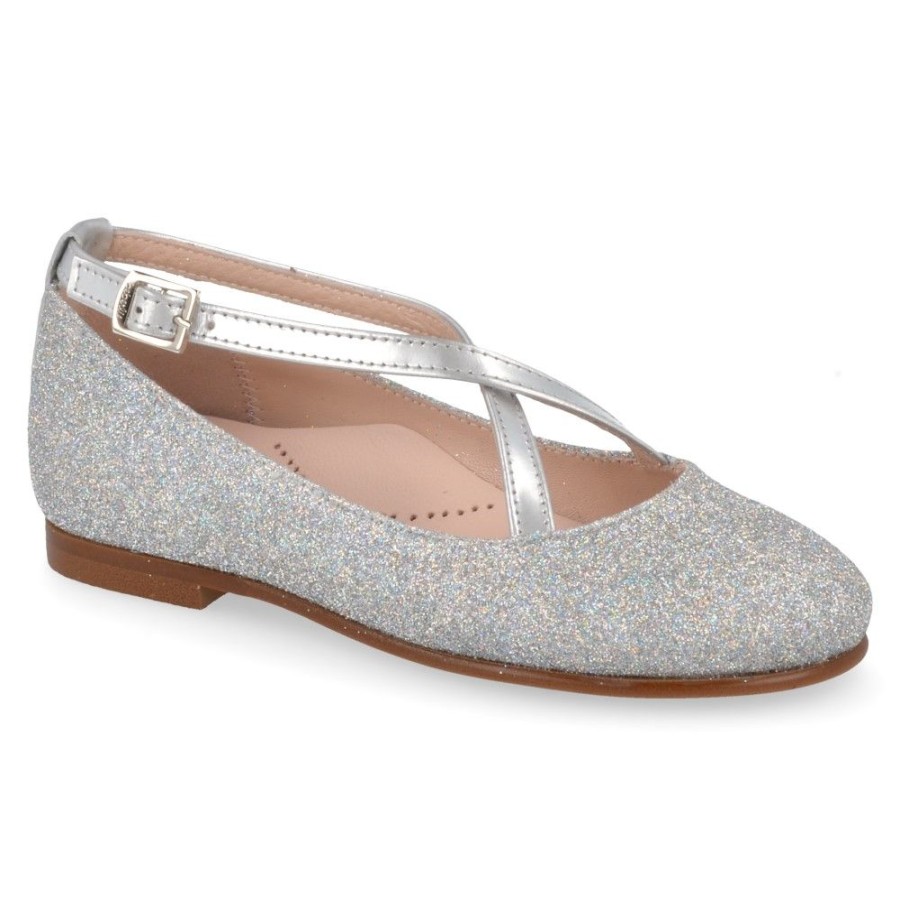 Children'S Shoes For Meisjes falke | Beberlis Ballerina Silver Girls (20657) - Junior Steps