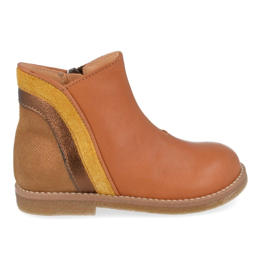 Children'S Shoes For Meisjes shoeboy | Ocra Short Boots Cognac Girls (C522) - Junior Steps