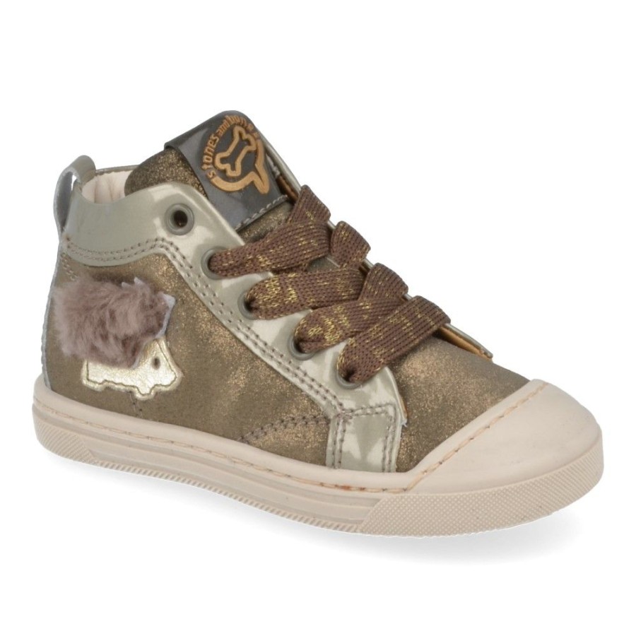 Children'S Shoes For Meisjes stones and bones | Stones And Bones Sneakers Khaki Girls (Genag) - Junior Steps