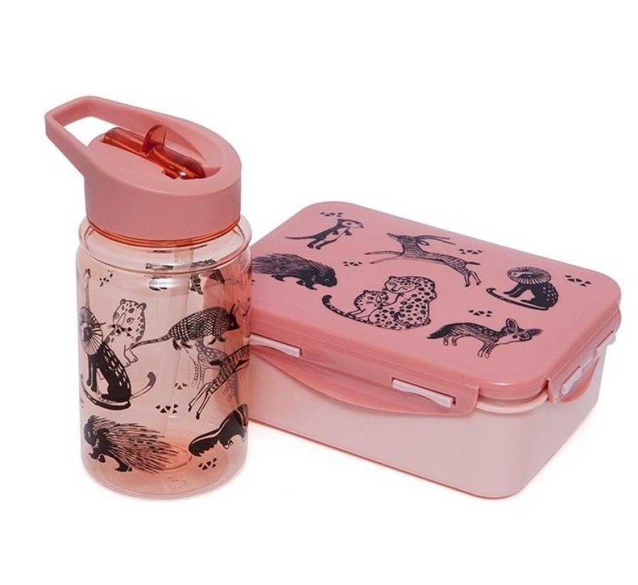 Accessories petit monClearance | Petit Monkey Drinking Bottle Pink Girls (39249000 Db18) - Junior Steps