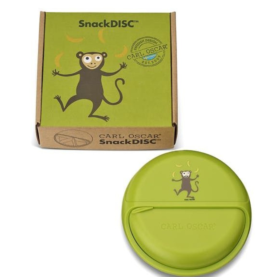 Accessories carl oscar | Carl Oscar Sandwich Box Green (Snackdisc Kids) - Junior Steps