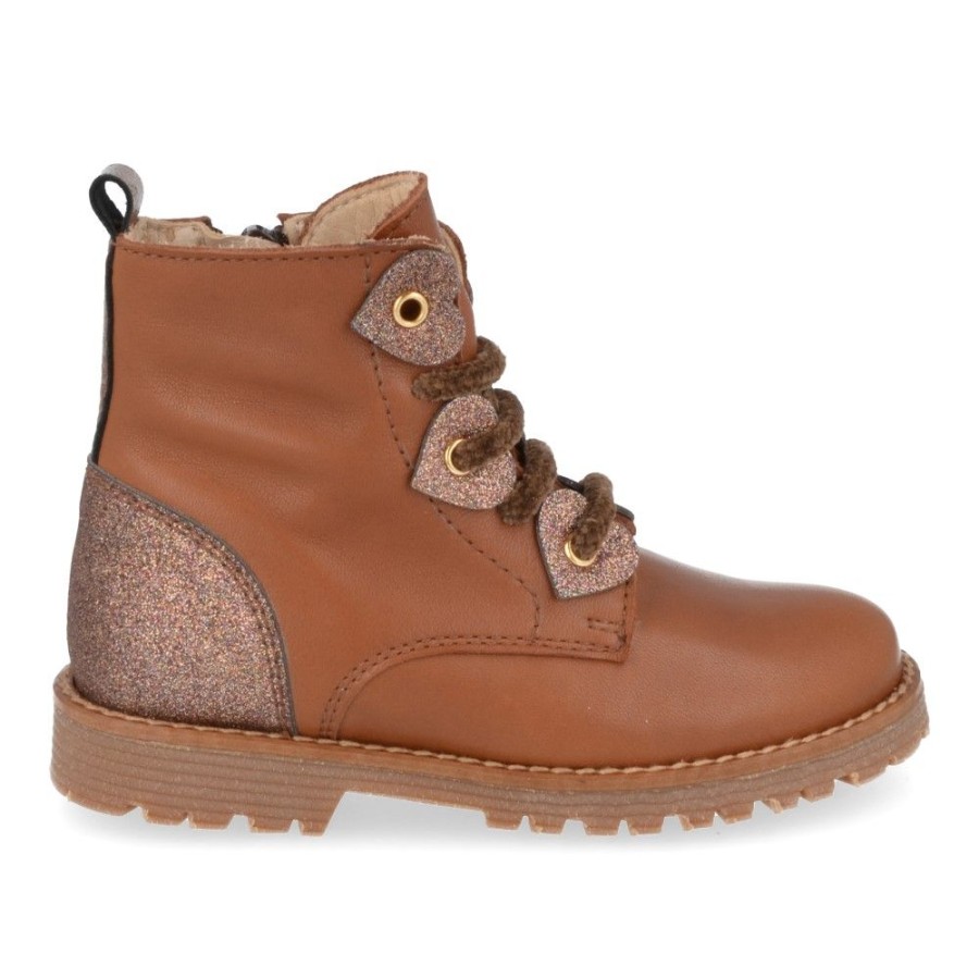 Children'S Shoes For Meisjes collonil | Beberlis Lace-Up Boots Cognac Girls (23471) - Junior Steps