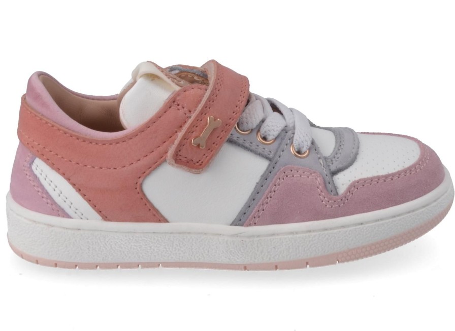 Children'S Shoes For Meisjes stones and bones | Stones And Bones Sneakers Pink Girls (Meena) - Junior Steps