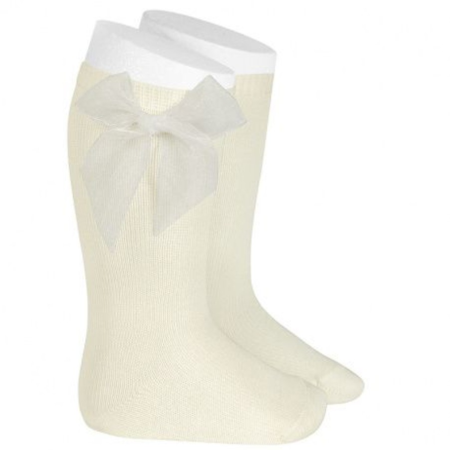 Accessories condor | Condor Knee Socks Ecru Girls (2.439/2 Col.303) - Junior Steps