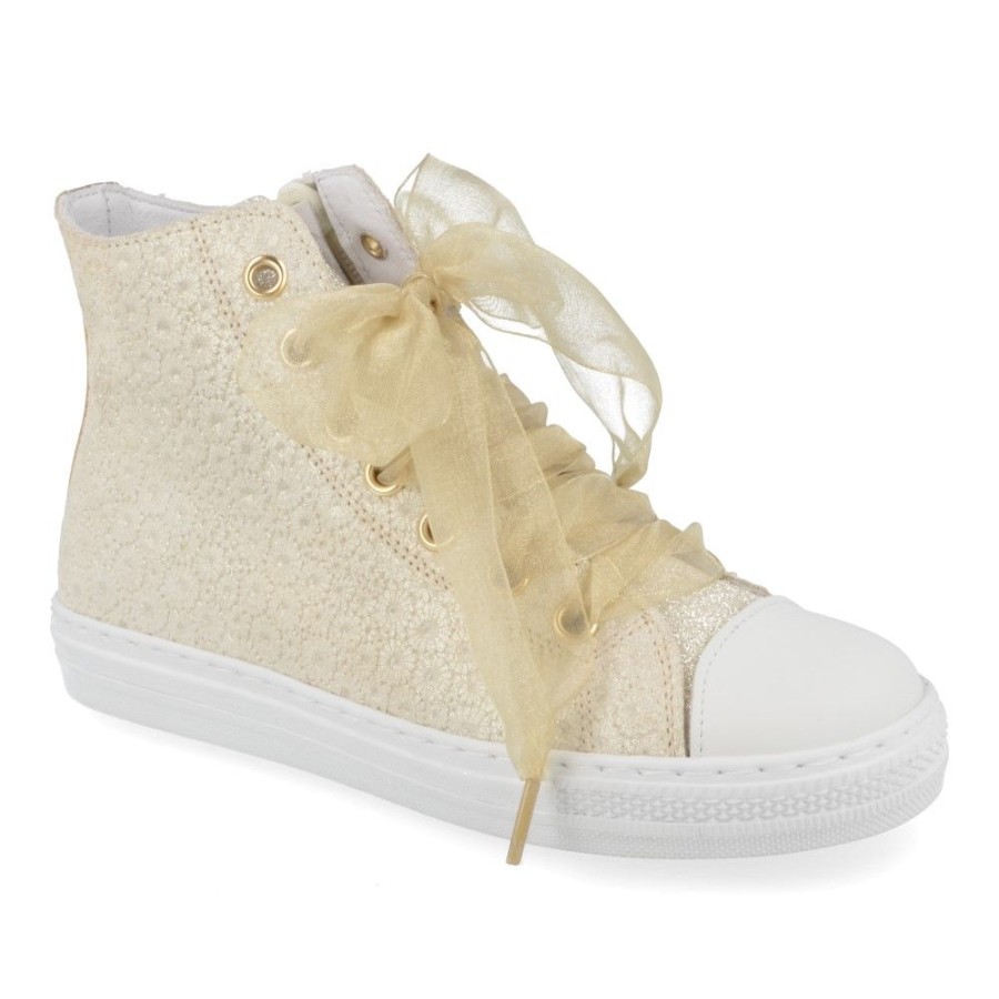 Children'S Shoes For Meisjes zecchino d'oro | Zecchino D'Oro Sneakers Ecru Girls (F14-4482-9G) - Junior Steps