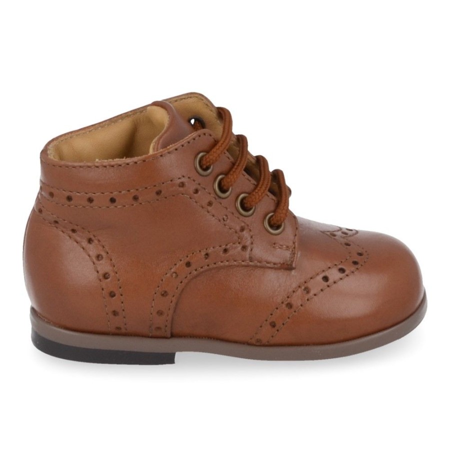 Children'S Shoes For Jongens collonil | Zecchino D'Oro Lace Shoe Cognac Boys (0114) - Junior Steps