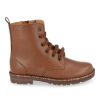 Children'S Shoes For Meisjes collonil | Zecchino D'Oro Lace-Up Boots Cognac Girls (3338) - Junior Steps