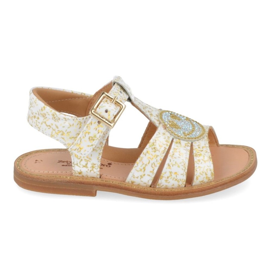 Children'S Shoes For Meisjes zecchino d'oro | Zecchino D'Oro Sandals Ecru Girls (A21-1825-1G) - Junior Steps