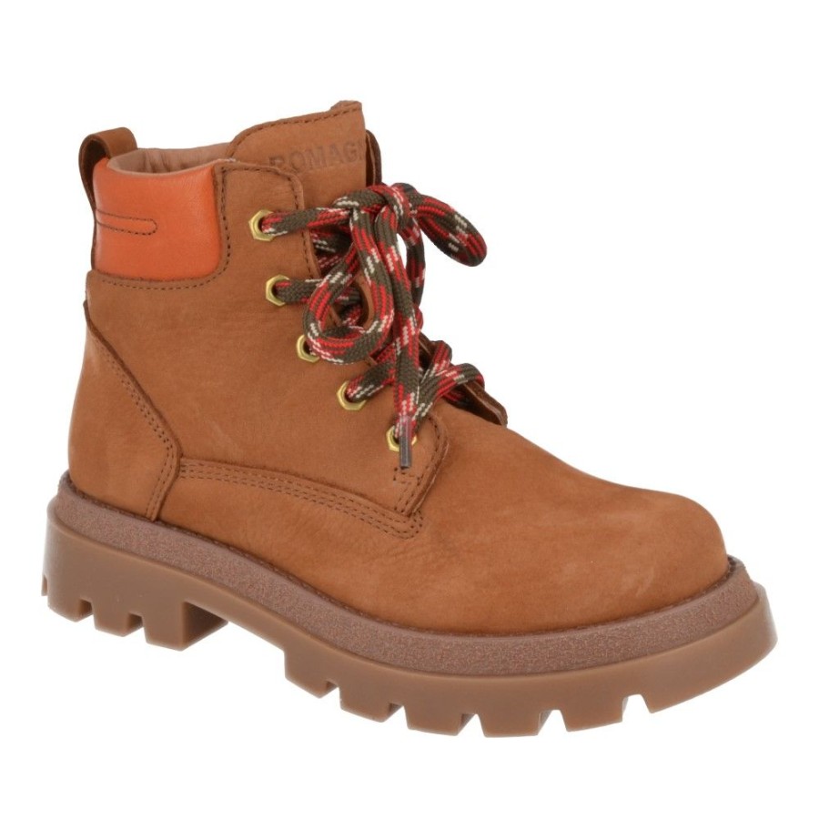 Children'S Shoes For Jongens romagnoli | Romagnoli Lace-Up Boots Cognac Boys (3799R138) - Junior Steps