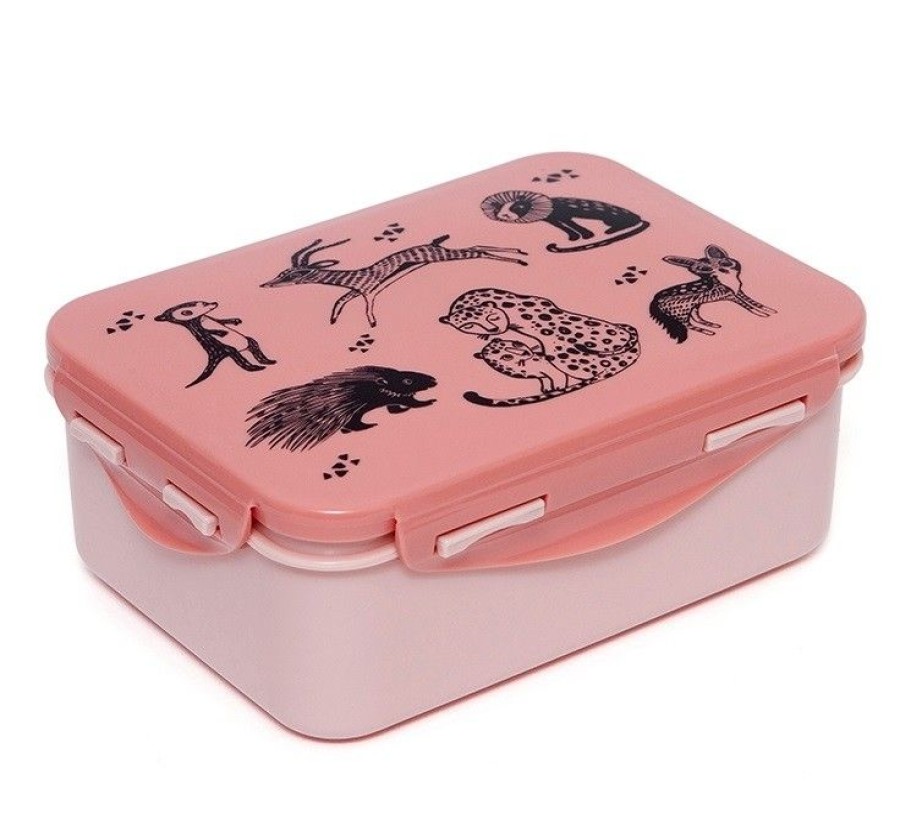 Accessories petit monBest | Petit Monkey Sandwich Box Pink Girls (39249000 Lb22) - Junior Steps